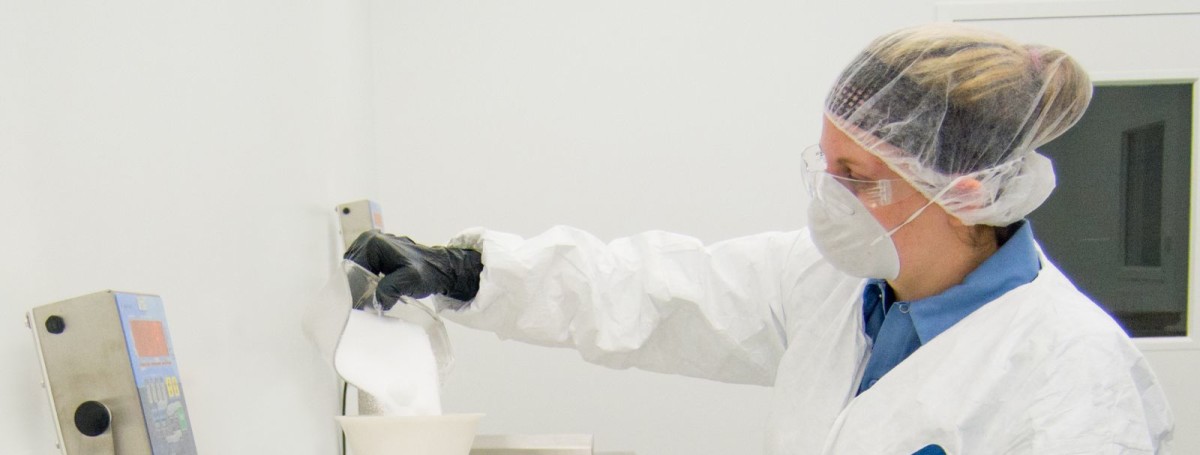 Dry pack room during packing cGMP Packaging Dry Chemical